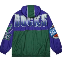 Mitchell & Ness Jackets & Outerwear-Team Og 2.0 Anorak Windbreaker Milwaukee Bucks