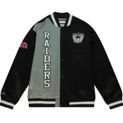 Mitchell & Ness Jackets & Outerwear-Team Og 2.0 Lightweight Satin Jacket Oakland Raiders