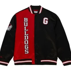 Mitchell & Ness Jackets & Outerwear-Team Og 2.0 Lightweight Satin Jacket University Of Georgia