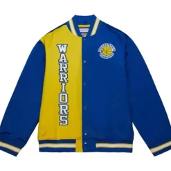 Mitchell & Ness Jackets & Outerwear-Team Og 2.0 Lightweight Satin Jacket Golden State Warriors