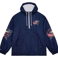 Mitchell & Ness Jackets & Outerwear-Team Og Anorak Windbreaker Columbus Blue Jackets