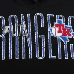 Mitchell & Ness Hoodies & Sweatshirts-Team Og Fleece Hoodie Texas Rangers