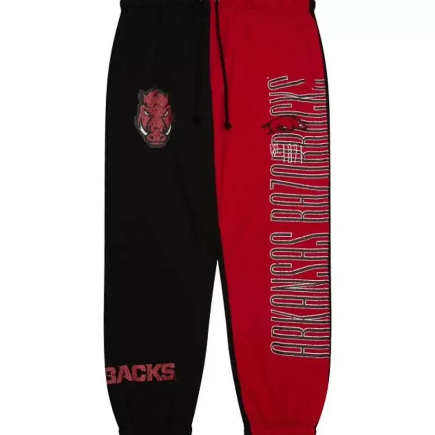 Mitchell & Ness Pants-Team Og Fleece Pants University Of Arkansas