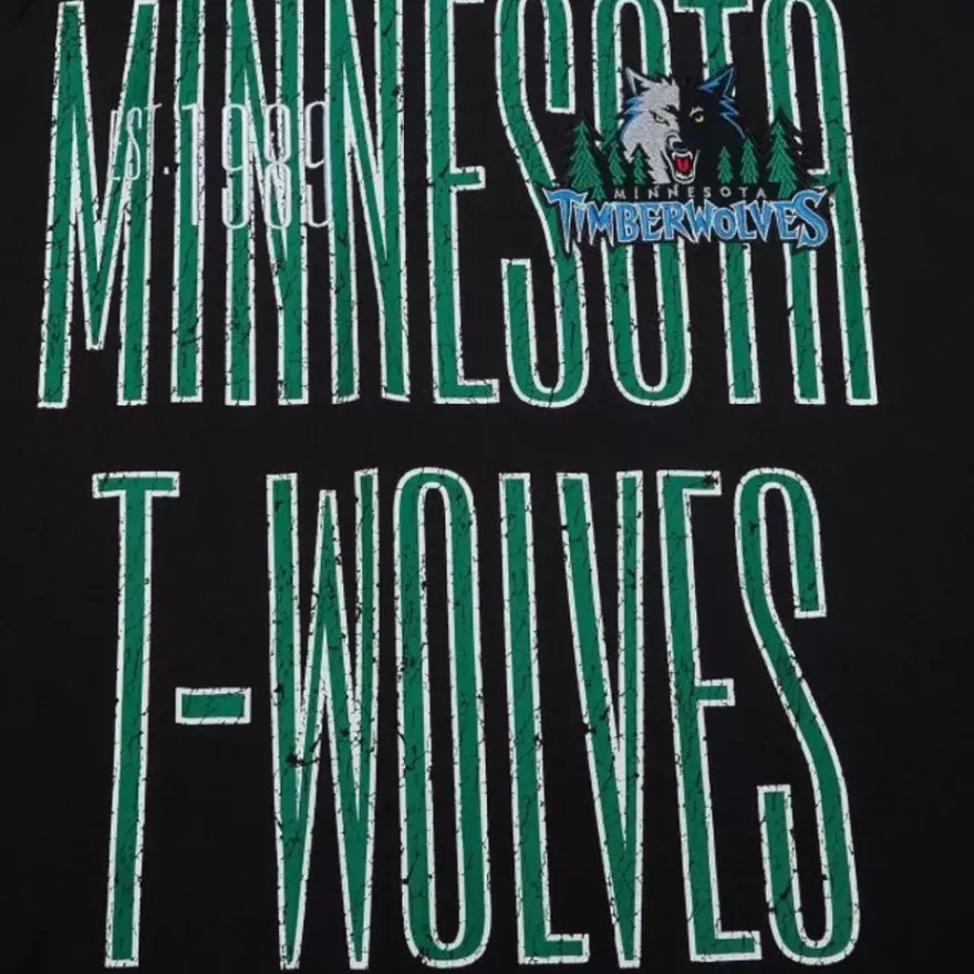 Mitchell & Ness T-Shirts & Tops-Team Og Premium Ss Tee Minnesota Timberwolves