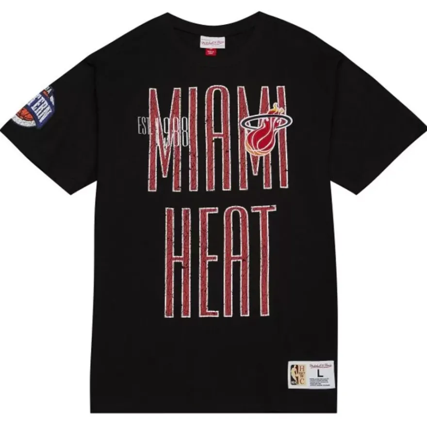 Mitchell & Ness T-Shirts & Tops-Team Og Premium Ss Tee Miami Heat