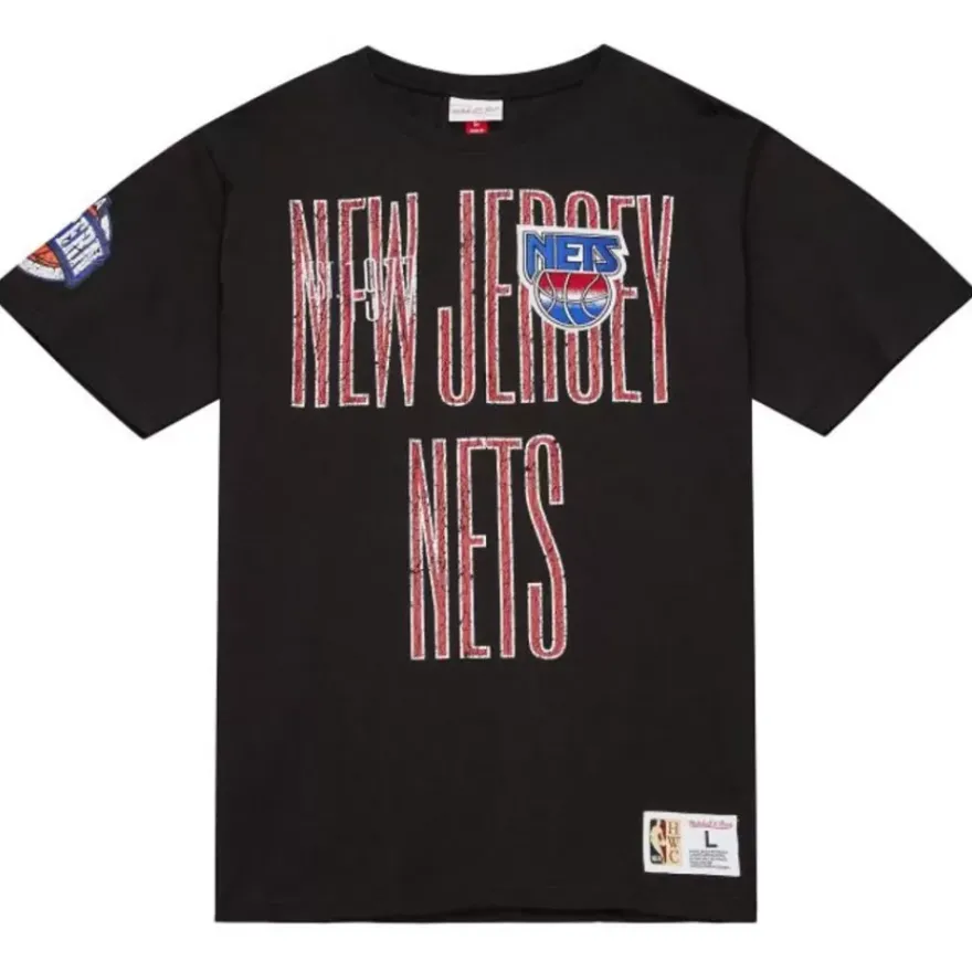 Mitchell & Ness T-Shirts & Tops-Team Og Premium Ss Tee New Jersey Nets