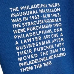 Mitchell & Ness Hoodies & Sweatshirts-Team Origins Fleece Hoody Philadelphia 76Ers