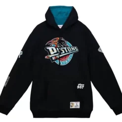 Mitchell & Ness Hoodies & Sweatshirts-Team Origins Fleece Hoody Detroit Pistons