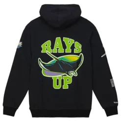 Mitchell & Ness Hoodies & Sweatshirts-Team Origins Fleece Hoody Tampa Bay Rays