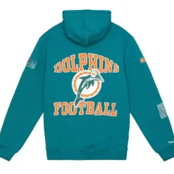 Mitchell & Ness Hoodies & Sweatshirts-Team Origins Fleece Hoody Miami Dolphins
