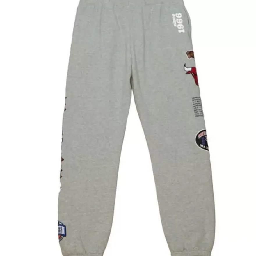 Mitchell & Ness Pants-Team Origins Fleece Pant Chicago Bulls