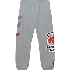 Mitchell & Ness Pants-Team Origins Fleece Pant Miami Heat