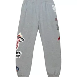Mitchell & Ness Pants-Team Origins Fleece Pant Miami Heat