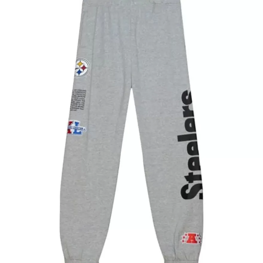 Mitchell & Ness Pants-Team Origins Fleece Pant Pittsburgh Steelers