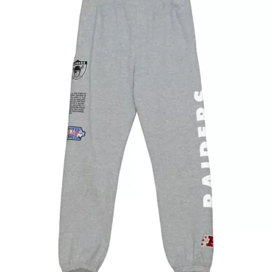 Mitchell & Ness Pants-Team Origins Fleece Pant Oakland Raiders