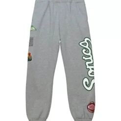 Mitchell & Ness Pants-Team Origins Fleece Pant Seattle Supersonics