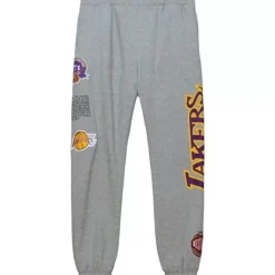 Mitchell & Ness Pants-Team Origins Fleece Pant Los Angeles Lakers