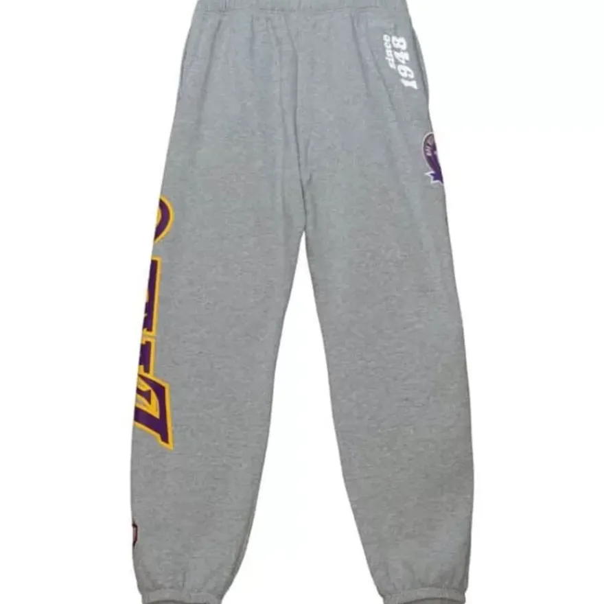 Mitchell & Ness Pants-Team Origins Fleece Pant Los Angeles Lakers