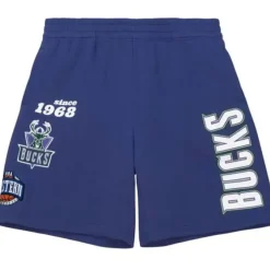 Mitchell & Ness Shorts-Team Origins Fleece Short Milwaukee Bucks