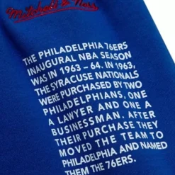 Mitchell & Ness Shorts-Team Origins Fleece Short Philadelphia 76Ers