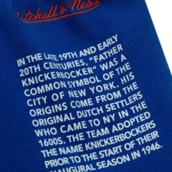 Mitchell & Ness Shorts-Team Origins Fleece Short New York Knicks