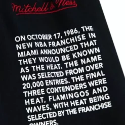 Mitchell & Ness Shorts-Team Origins Fleece Short Miami Heat