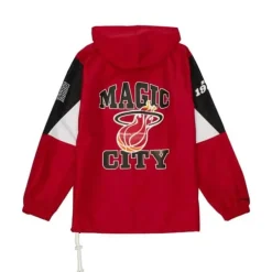 Mitchell & Ness Jackets & Outerwear-Team Origins Pullover Anorak Miami Heat