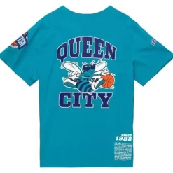 Mitchell & Ness T-Shirts & Tops-Team Origins S/S Top Charlotte Hornets