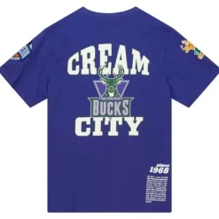 Mitchell & Ness T-Shirts & Tops-Team Origins S/S Top Milwaukee Bucks
