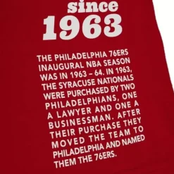 Mitchell & Ness T-Shirts & Tops-Team Origins S/S Top Philadelphia 76Ers