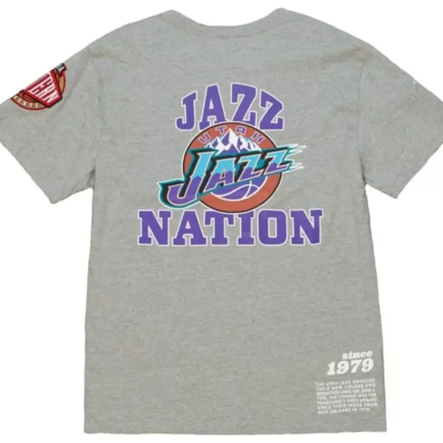 Mitchell & Ness T-Shirts & Tops-Team Origins S/S Top Utah Jazz