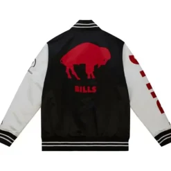 Mitchell & Ness Jackets & Outerwear-Team Origins Varsity Satin Jacket Buffalo Bills