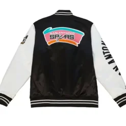 Mitchell & Ness Jackets & Outerwear-Team Origins Varsity Satin Jacket San Antonio Spurs