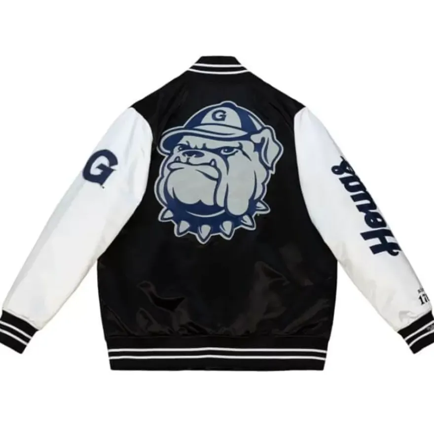 Mitchell & Ness Jackets & Outerwear-Team Origins Varsity Satin Jacket Georgetown University