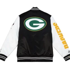 Mitchell & Ness Jackets & Outerwear-Team Origins Varsity Satin Jacket Green Bay Packers