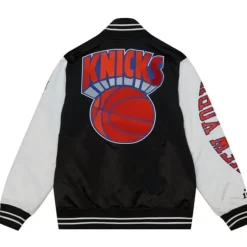 Mitchell & Ness Jackets & Outerwear-Team Origins Varsity Satin Jacket New York Knicks