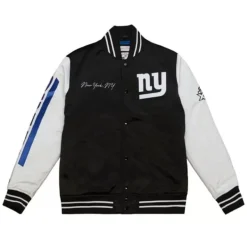 Mitchell & Ness Jackets & Outerwear-Team Origins Varsity Satin Jacket New York Giants