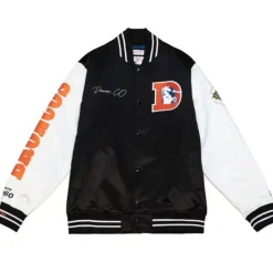 Mitchell & Ness Jackets & Outerwear-Team Origins Varsity Satin Jacket Denver Broncos