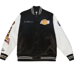 Mitchell & Ness Jackets & Outerwear-Team Origins Varsity Satin Jacket Los Angeles Lakers