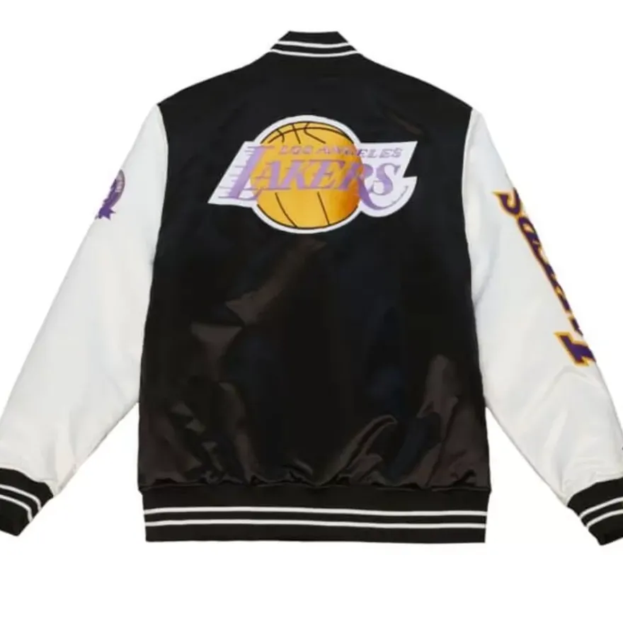 Mitchell & Ness Jackets & Outerwear-Team Origins Varsity Satin Jacket Los Angeles Lakers