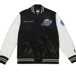 Mitchell & Ness Jackets & Outerwear-Team Origins Varsity Satin Jacket Utah Jazz