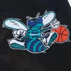 Mitchell & Ness Jackets & Outerwear-Team Origins Varsity Satin Jacket Charlotte Hornets