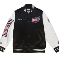 Mitchell & Ness Jackets & Outerwear-Team Origins Varsity Satin Jacket Houston Rockets