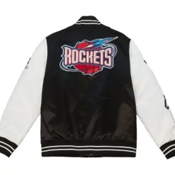 Mitchell & Ness Jackets & Outerwear-Team Origins Varsity Satin Jacket Houston Rockets