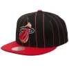 Mitchell & Ness Snapback-Team Pin Snapback Hwc Miami Heat
