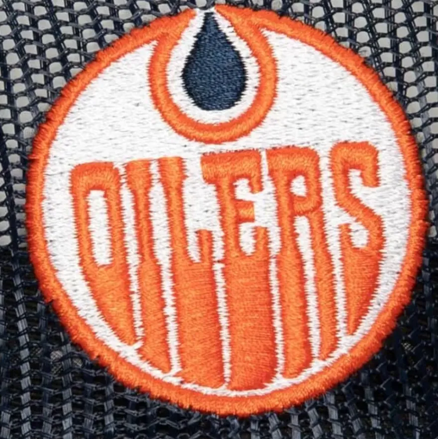 Mitchell & Ness Snapback-Team Seal Trucker Snapback Vintage Edmonton Oilers
