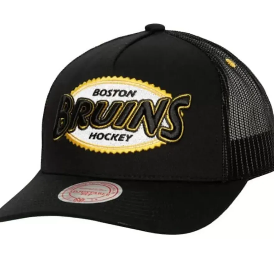 Mitchell & Ness Snapback-Team Seal Trucker Snapback Vintage Boston Bruins