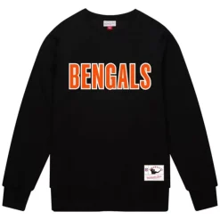 Mitchell & Ness Hoodies & Sweatshirts-Team Wordmark 1 Crew Cincinnati Bengals