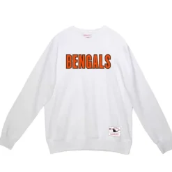 Mitchell & Ness Hoodies & Sweatshirts-Team Wordmark 1 Crew Cincinnati Bengals