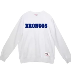 Mitchell & Ness Hoodies & Sweatshirts-Team Wordmark 1 Crew Denver Broncos